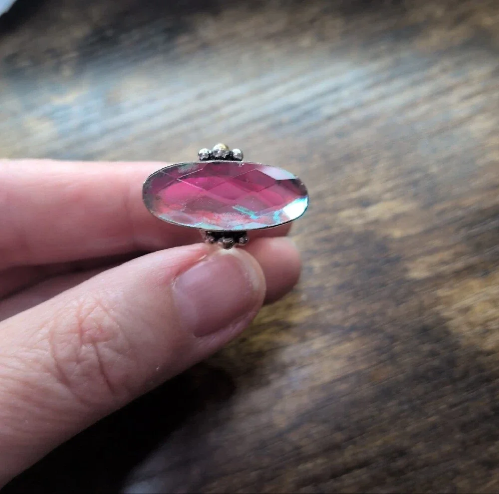Iridiscent Rainbow Mystic Topaz Ring - Women Jewelry